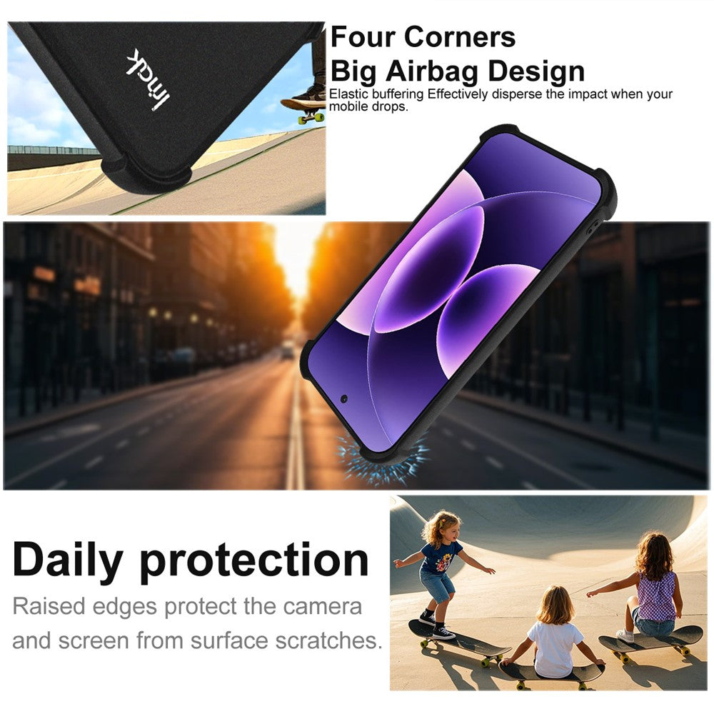 IMAK For Xiaomi 17 Pro Max Case TPU Phone Cover Airbag Shockproof Protection - Matte Black