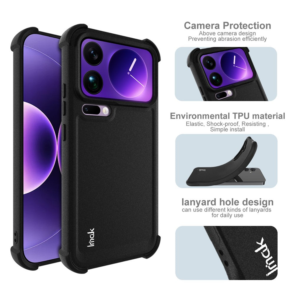 IMAK For Xiaomi 17 Pro Max Case TPU Phone Cover Airbag Shockproof Protection - Matte Black