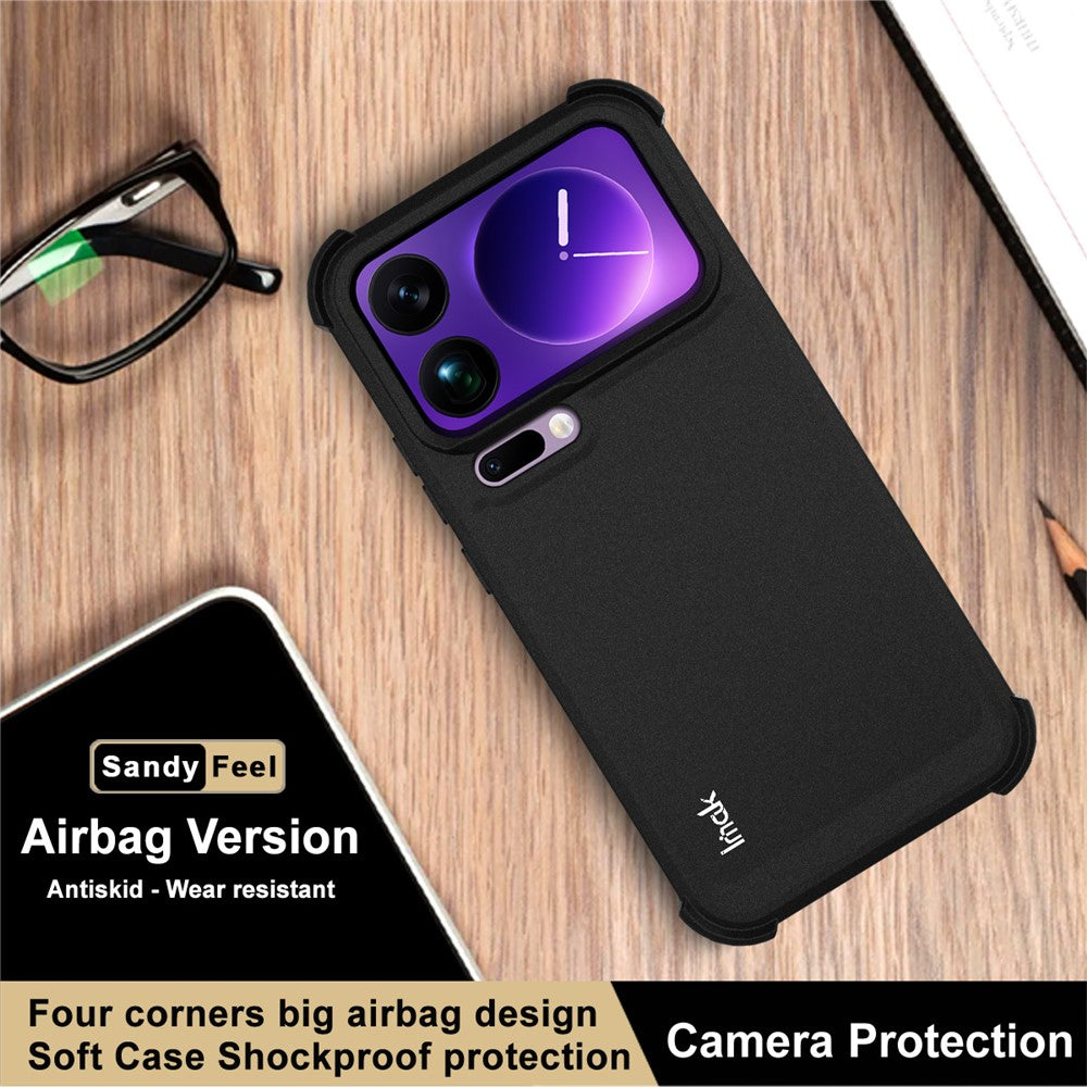 IMAK For Xiaomi 17 Pro Max Case TPU Phone Cover Airbag Shockproof Protection - Matte Black