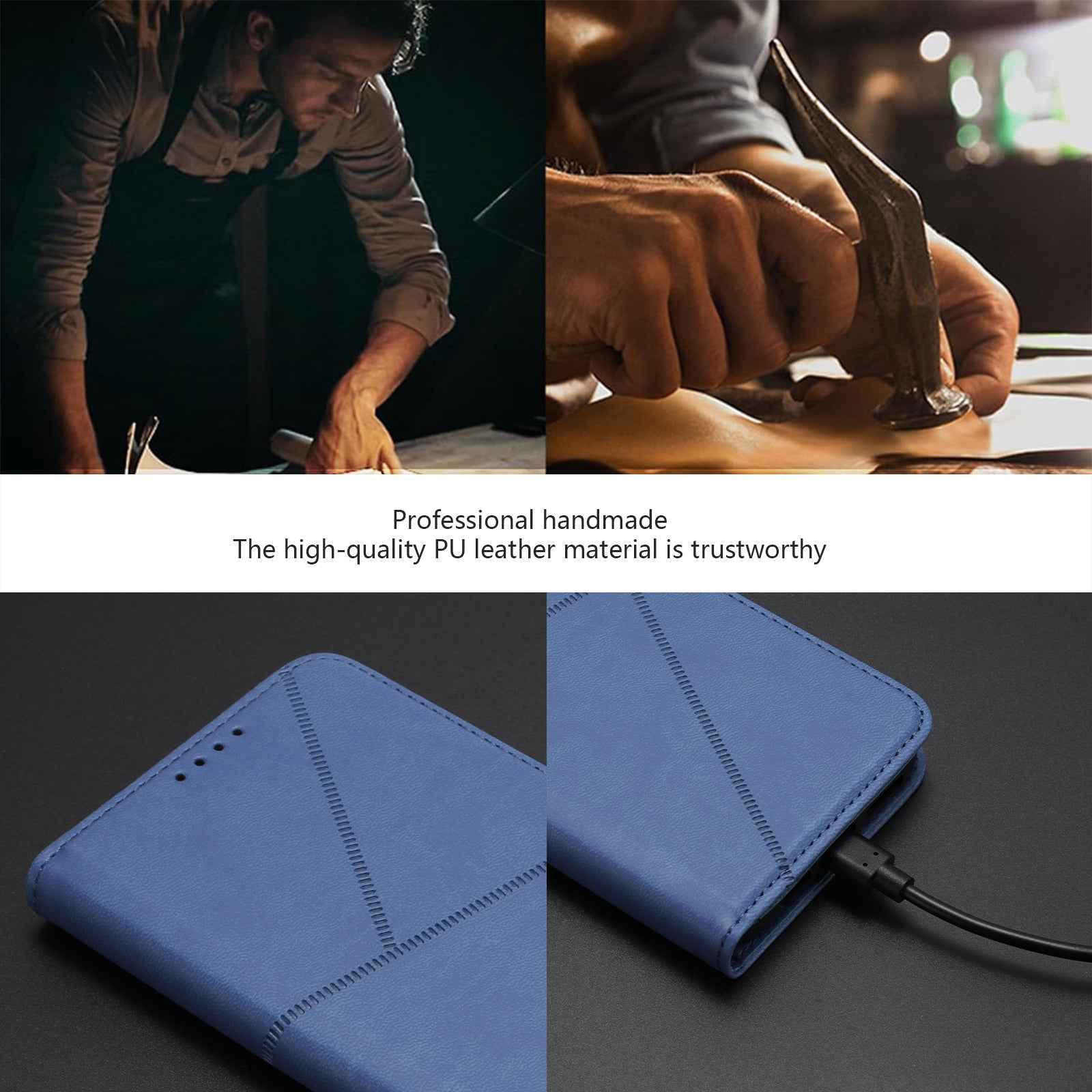 For Xiaomi 17 Pro Wallet Case Magnetic Closure Leather Flip Phone Cover with Stand - Royal Blue