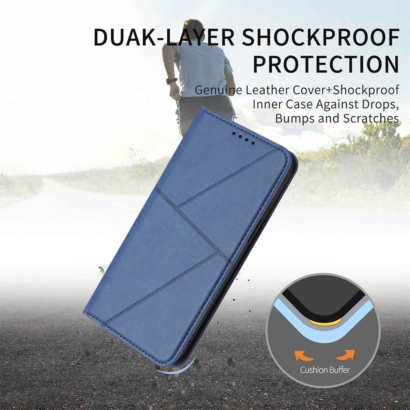 For Xiaomi 17 Pro Wallet Case Magnetic Closure Leather Flip Phone Cover with Stand - Royal Blue