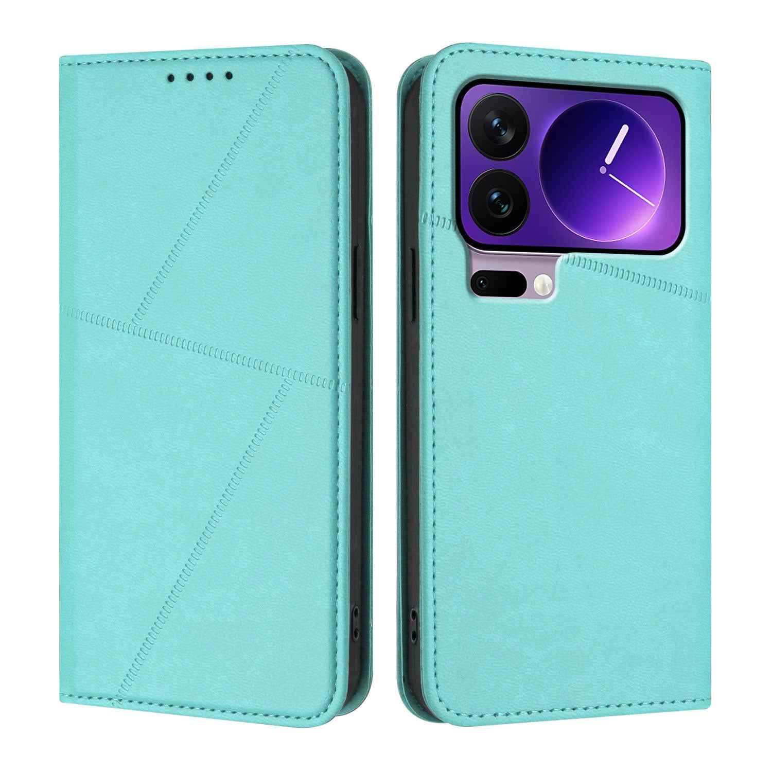 For Xiaomi 17 Pro Wallet Case Magnetic Closure Leather Flip Phone Cover with Stand - Light Blue