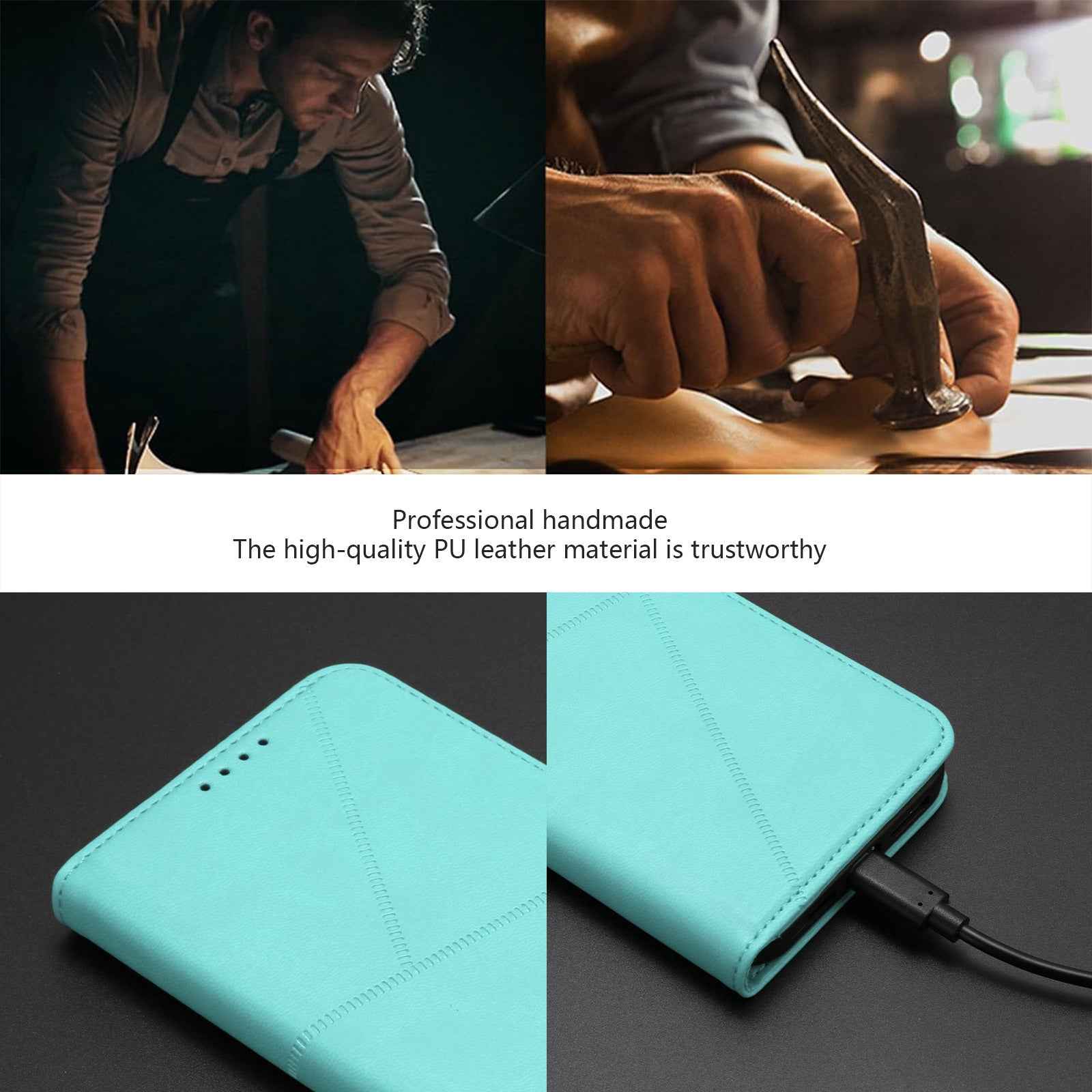 For Xiaomi 17 Pro Wallet Case Magnetic Closure Leather Flip Phone Cover with Stand - Light Blue