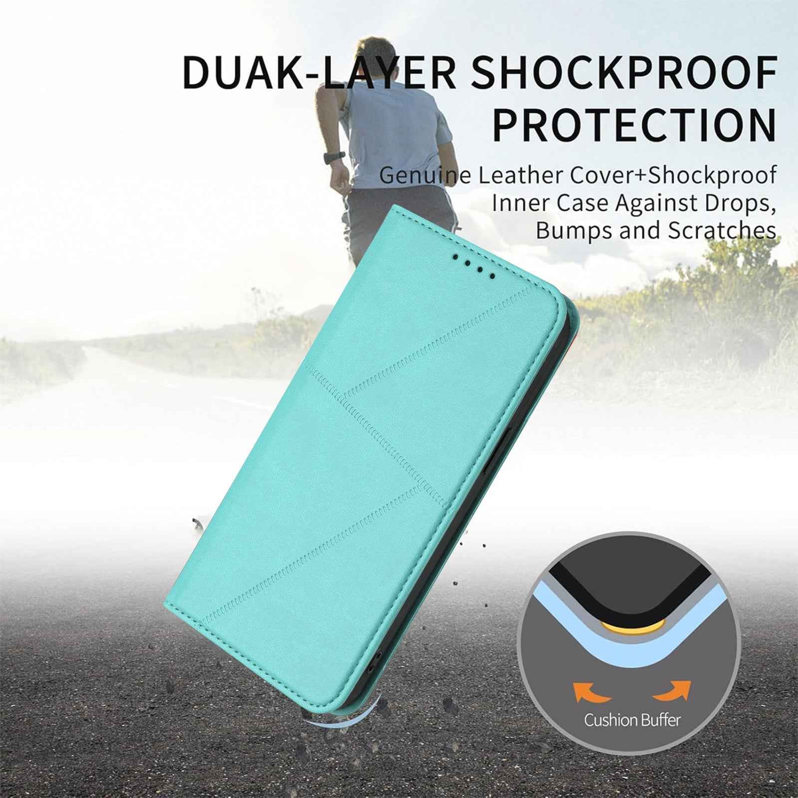 For Xiaomi 17 Pro Wallet Case Magnetic Closure Leather Flip Phone Cover with Stand - Light Blue
