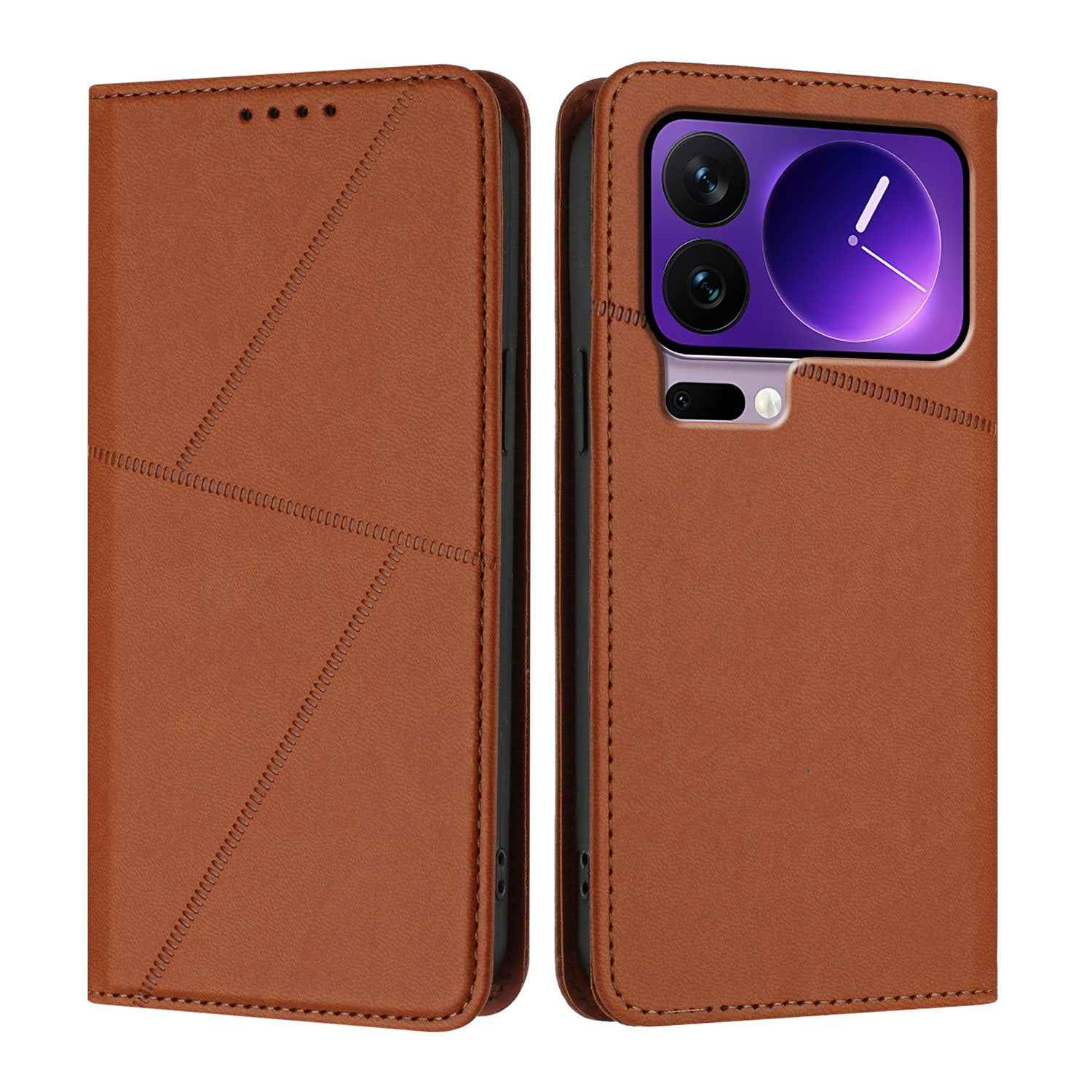 For Xiaomi 17 Pro Wallet Case Magnetic Closure Leather Flip Phone Cover with Stand - Coffee