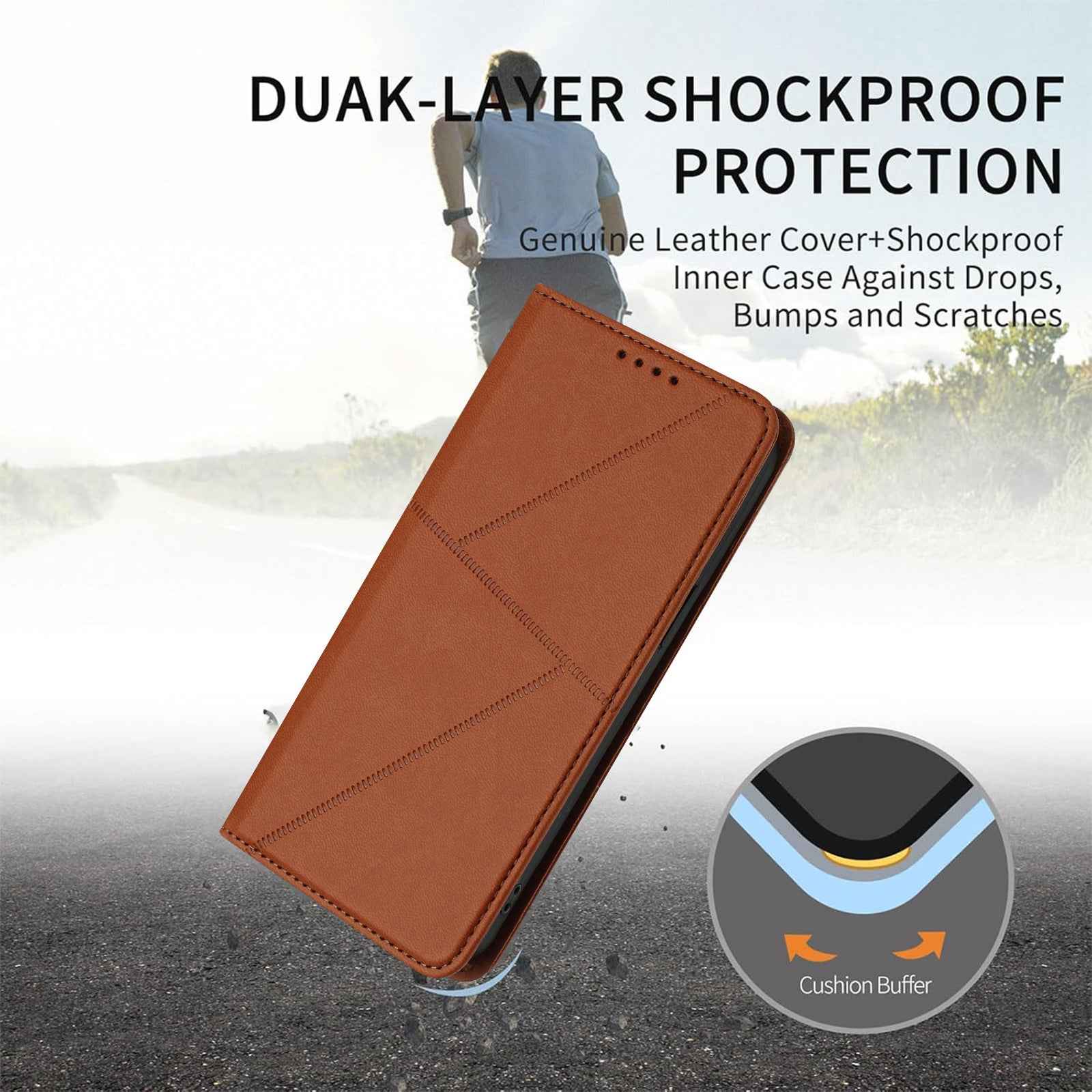 For Xiaomi 17 Pro Wallet Case Magnetic Closure Leather Flip Phone Cover with Stand - Coffee
