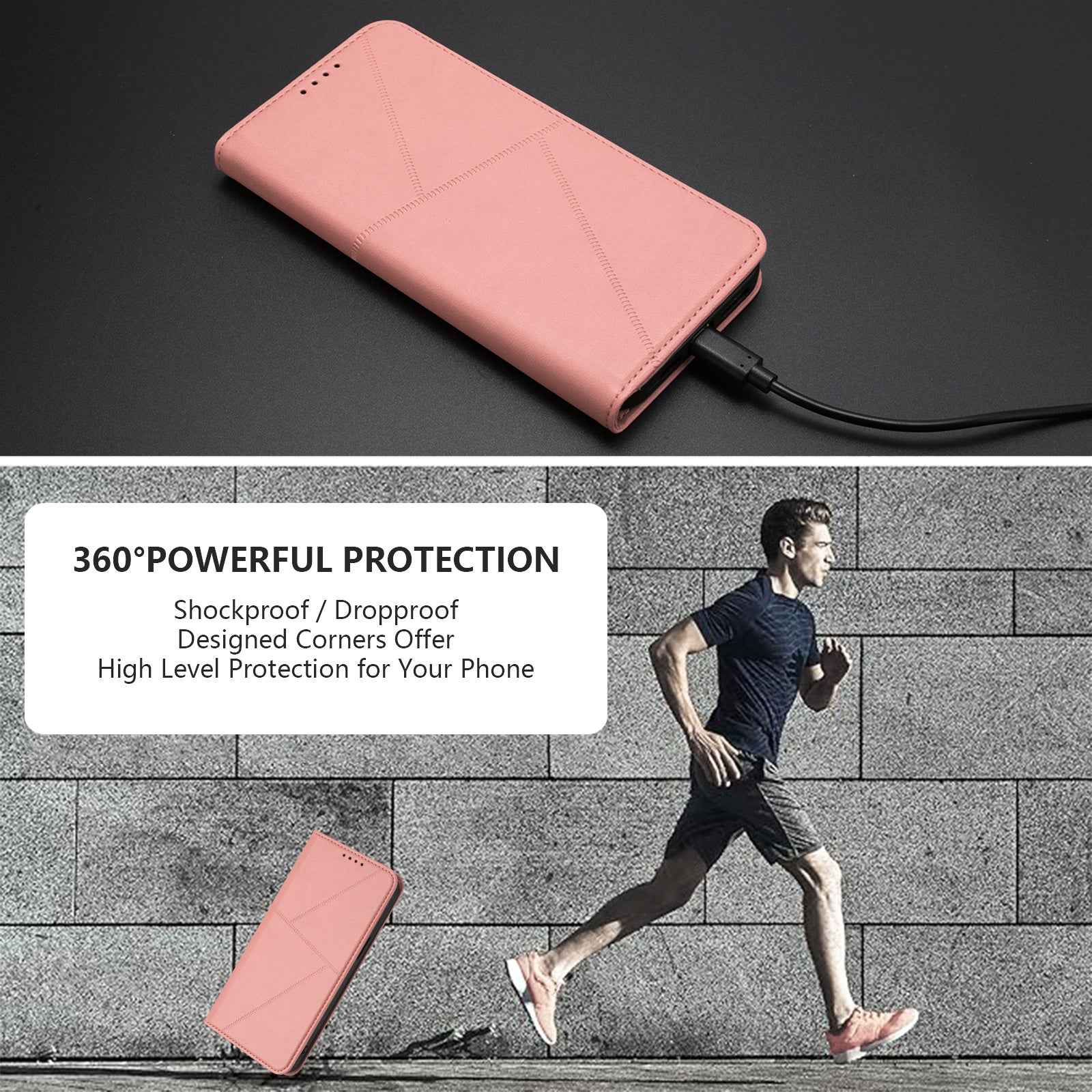 For Xiaomi 17 Pro Wallet Case Magnetic Closure Leather Flip Phone Cover with Stand - Pink