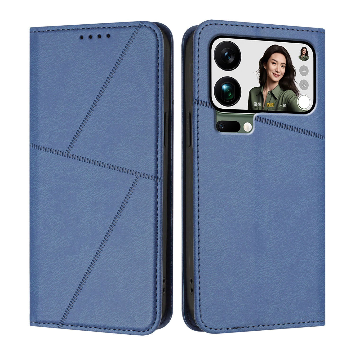For Xiaomi 17 Pro Max Wallet Case Magnetic Closure Leather Flip Phone Cover with Stand - Royal Blue