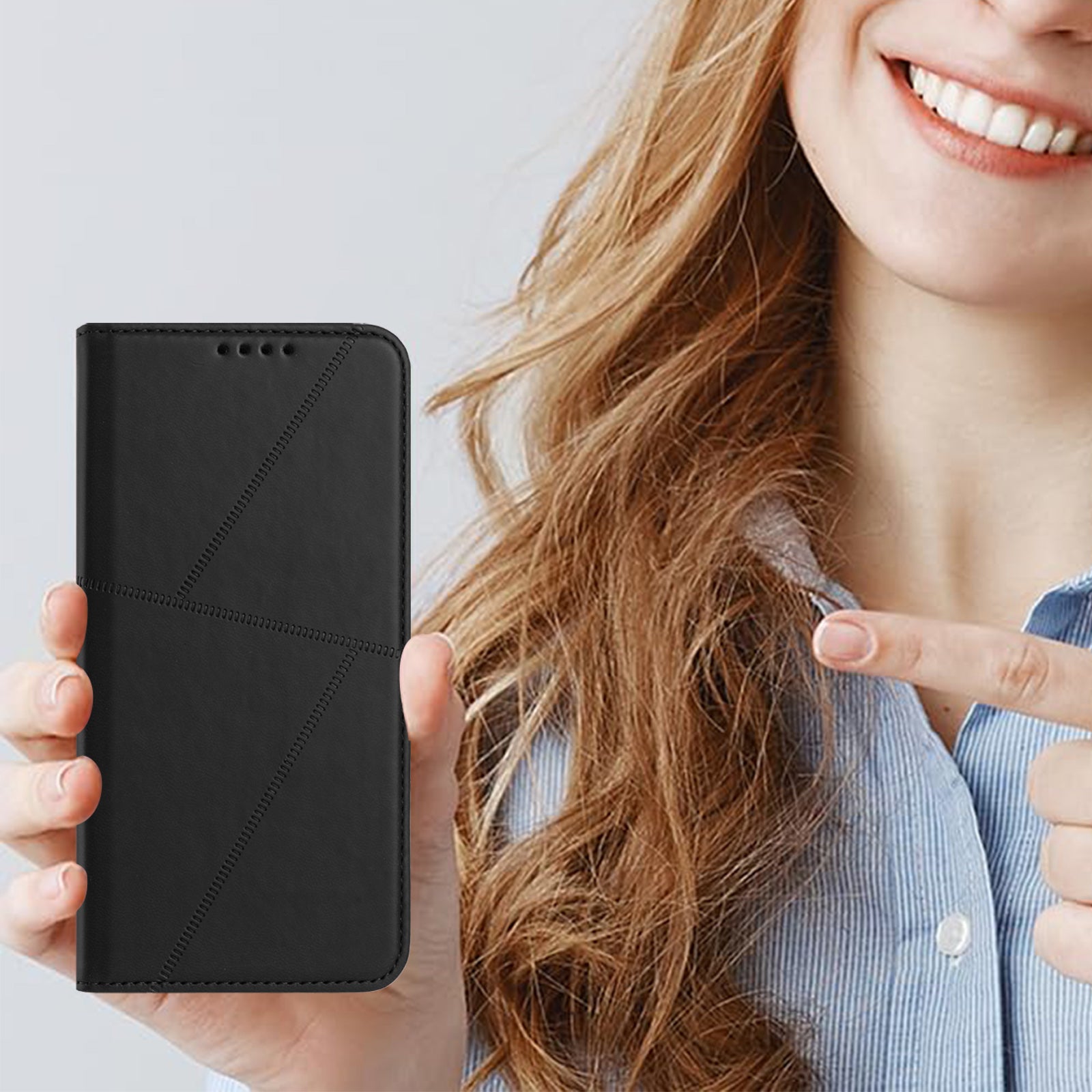 For Xiaomi 17 Pro Max Wallet Case Magnetic Closure Leather Flip Phone Cover with Stand - Black