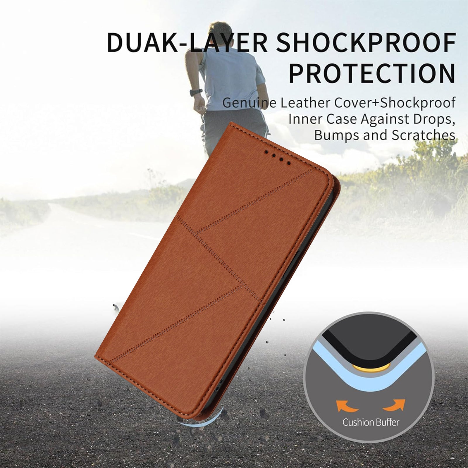 For Xiaomi 17 Pro Max Wallet Case Magnetic Closure Leather Flip Phone Cover with Stand - Coffee