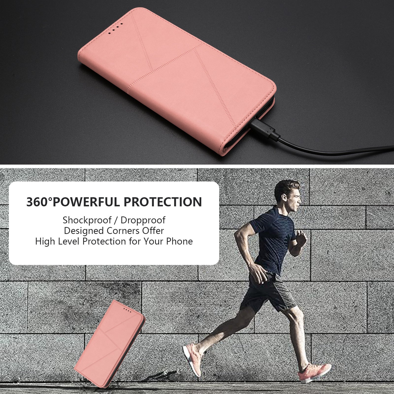 For Xiaomi 17 Pro Max Wallet Case Magnetic Closure Leather Flip Phone Cover with Stand - Pink