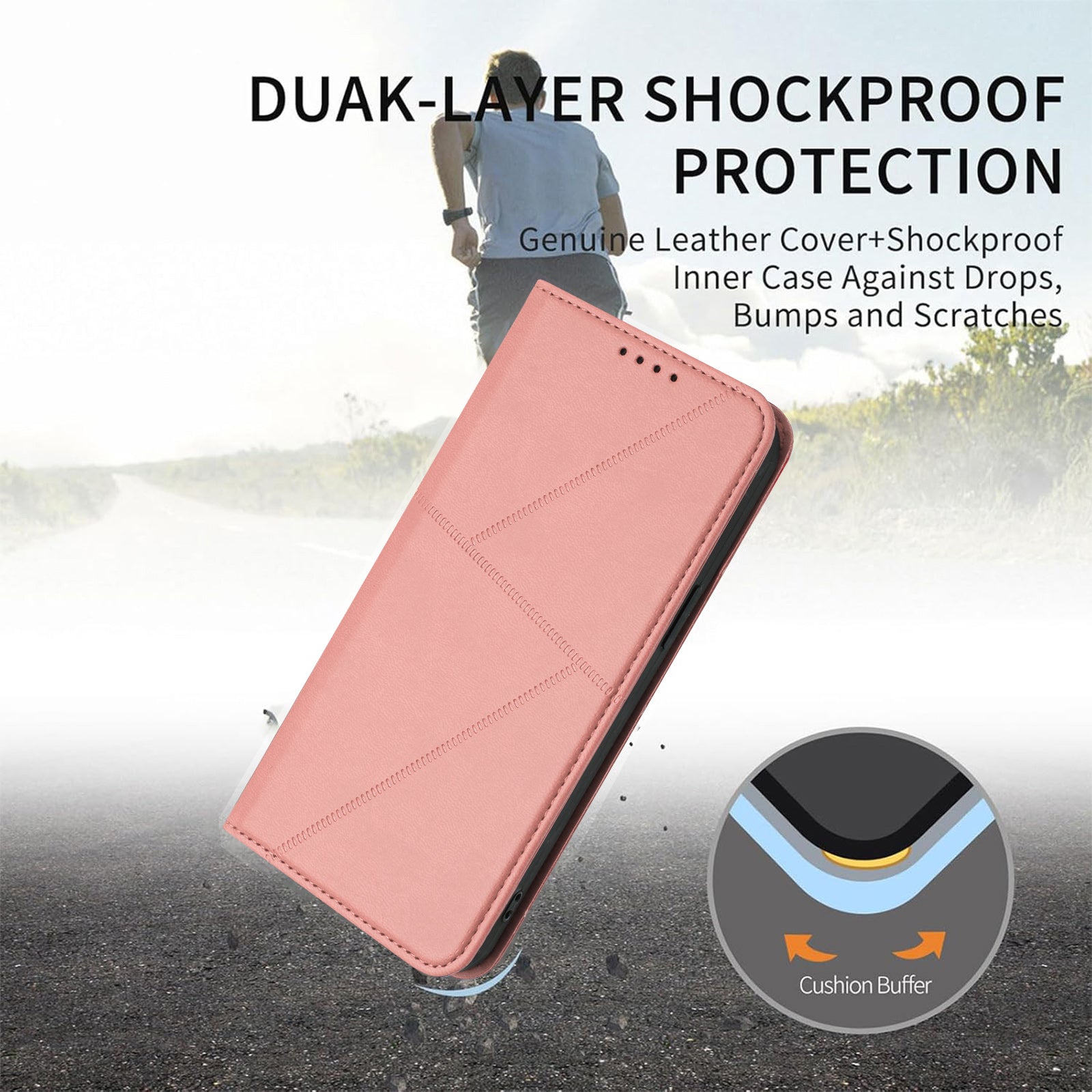For Xiaomi 17 Pro Max Wallet Case Magnetic Closure Leather Flip Phone Cover with Stand - Pink
