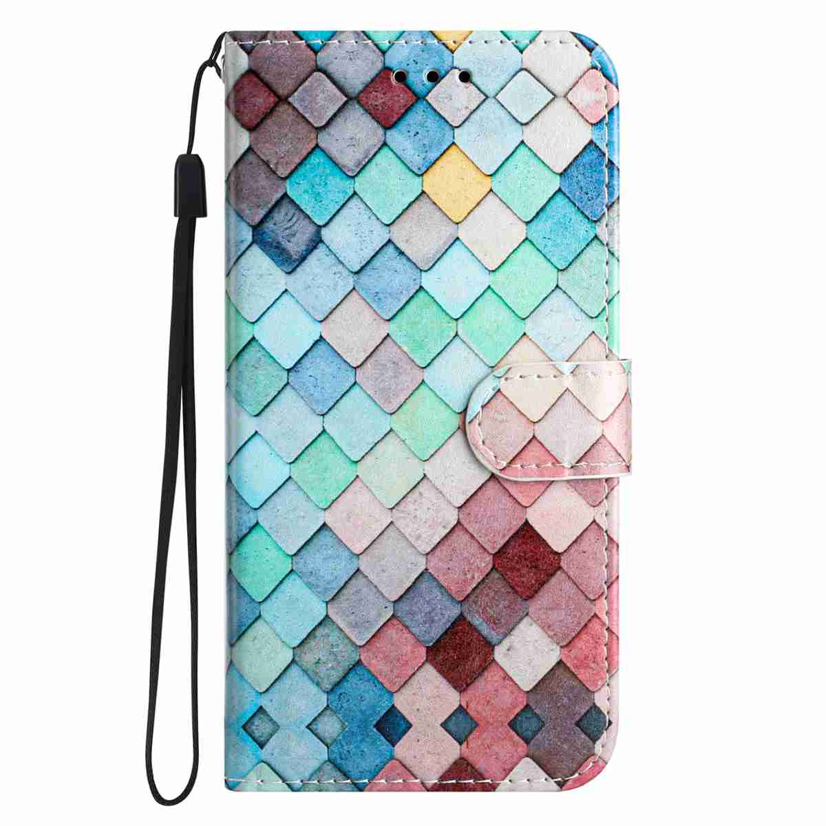 For Xiaomi 17 Pro Wallet Case  Printed Pattern PU Leather Stand Phone Cover with Strap - Grid