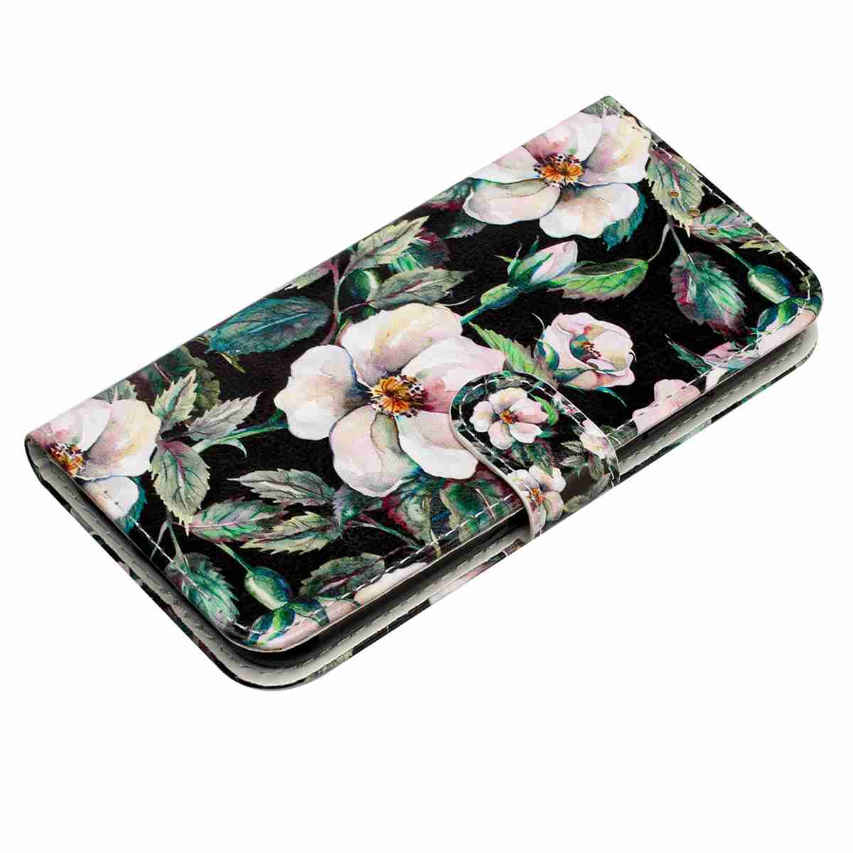 For Xiaomi 17 Pro Max Wallet Case  Printed Pattern PU Leather Stand Phone Cover with Strap - Magnolia