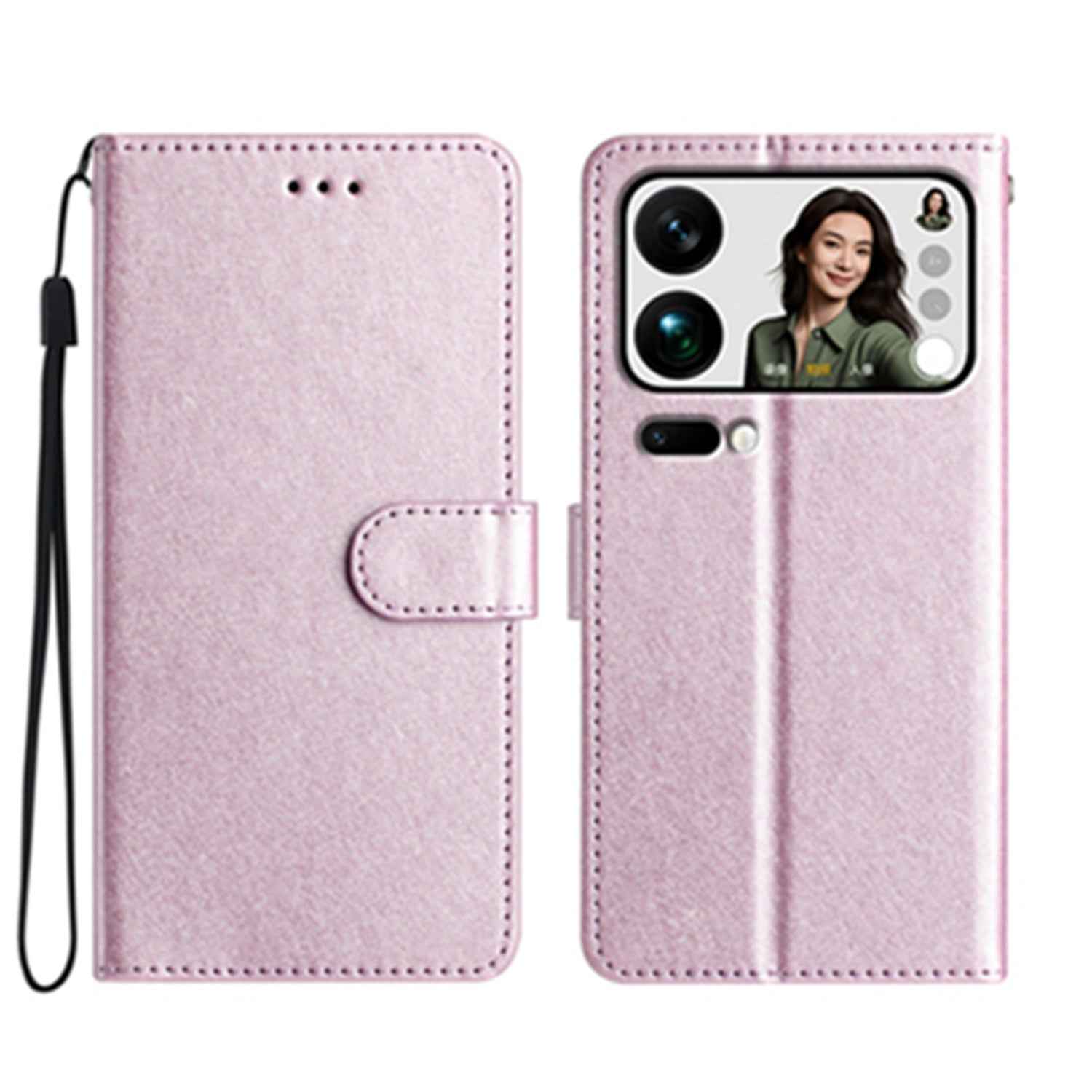 For Xiaomi 17 Pro Wallet Case Leather Folio Phone Cover Magnetic Clasp - Light Purple