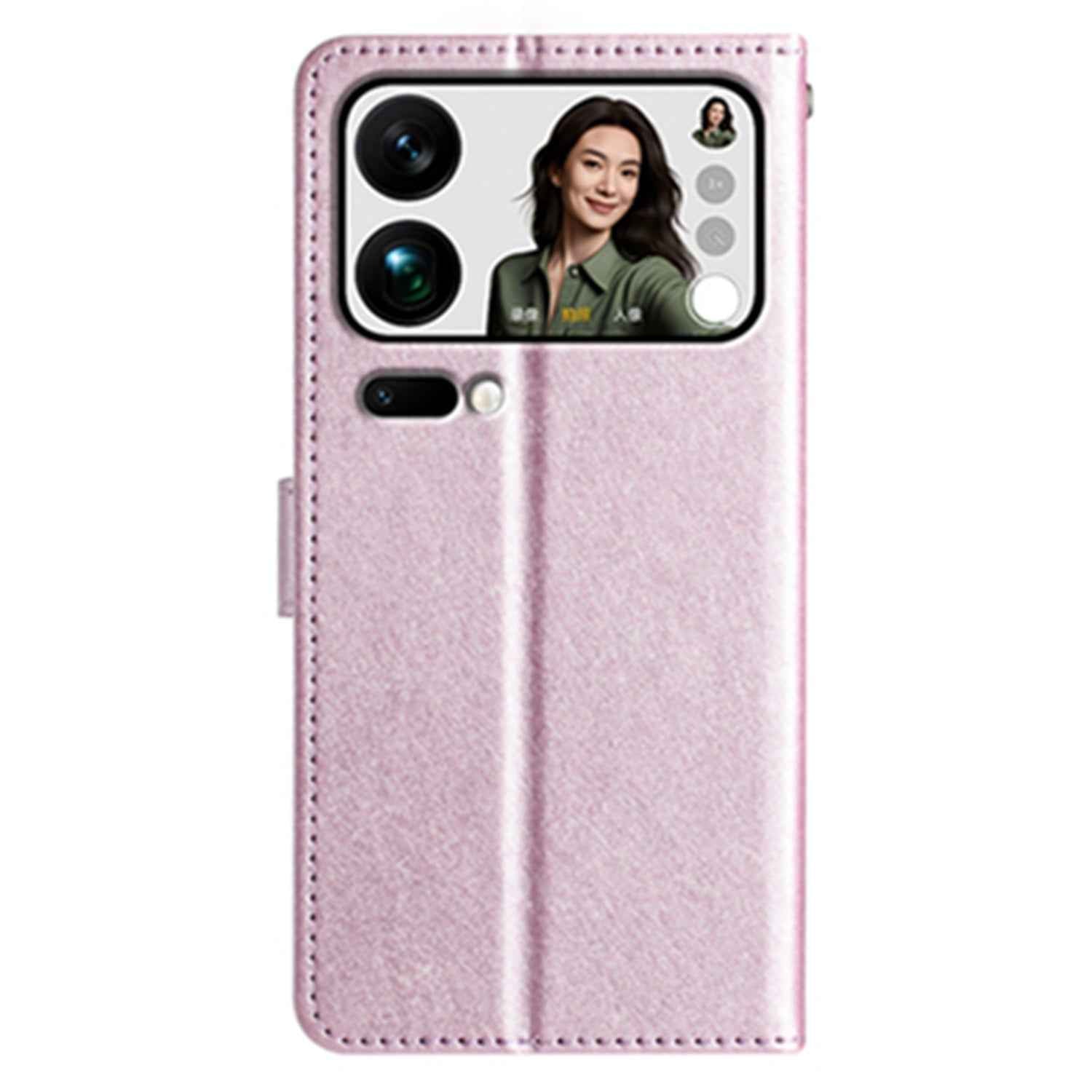 For Xiaomi 17 Pro Wallet Case Leather Folio Phone Cover Magnetic Clasp - Light Purple