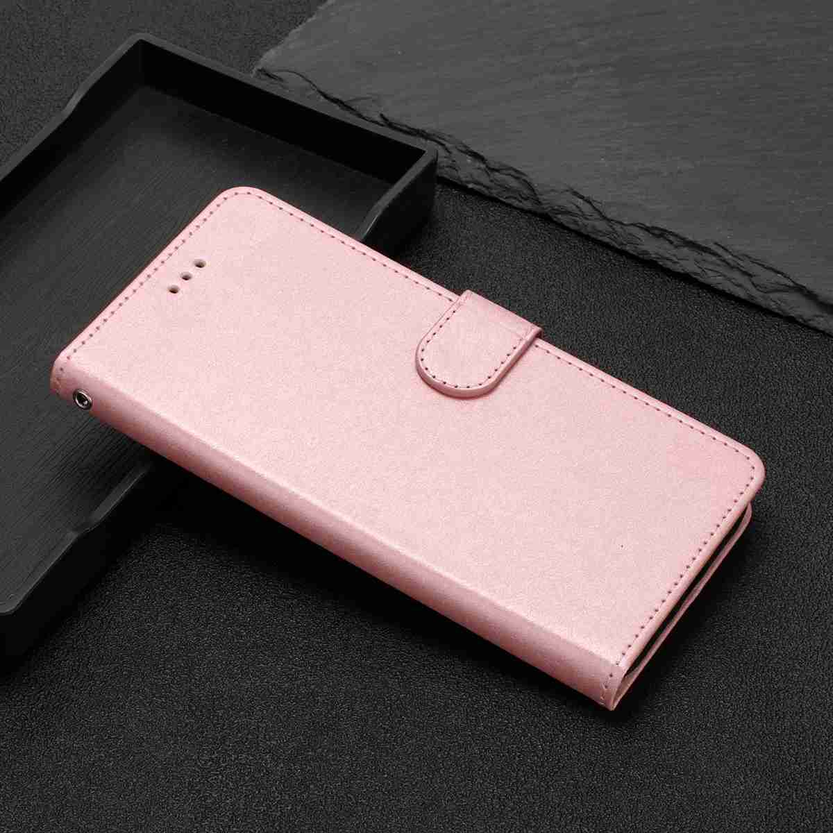 For Xiaomi 17 Pro Max Wallet Case Leather Folio Phone Cover Magnetic Clasp - Rose Gold