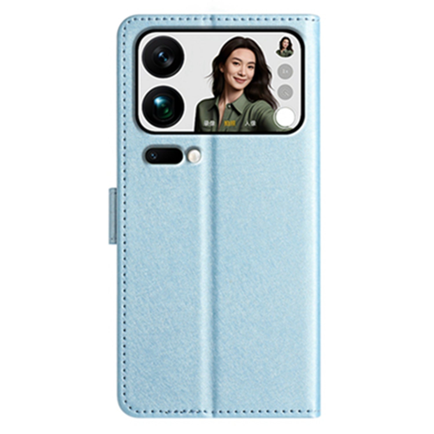 For Xiaomi 17 Pro Max Wallet Case Leather Folio Phone Cover Magnetic Clasp - Sky Blue