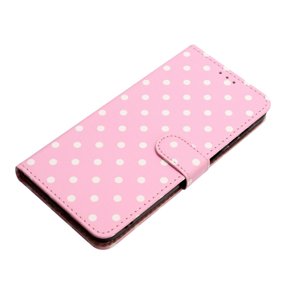 For Xiaomi 17 Pro Max Leather Case Polka Dot Pattern Wallet Stand Folio Phone Cover - Pink