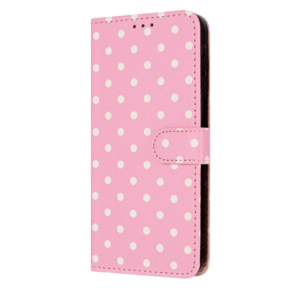 For Xiaomi 17 Pro Max Leather Case Polka Dot Pattern Wallet Stand Folio Phone Cover - Pink