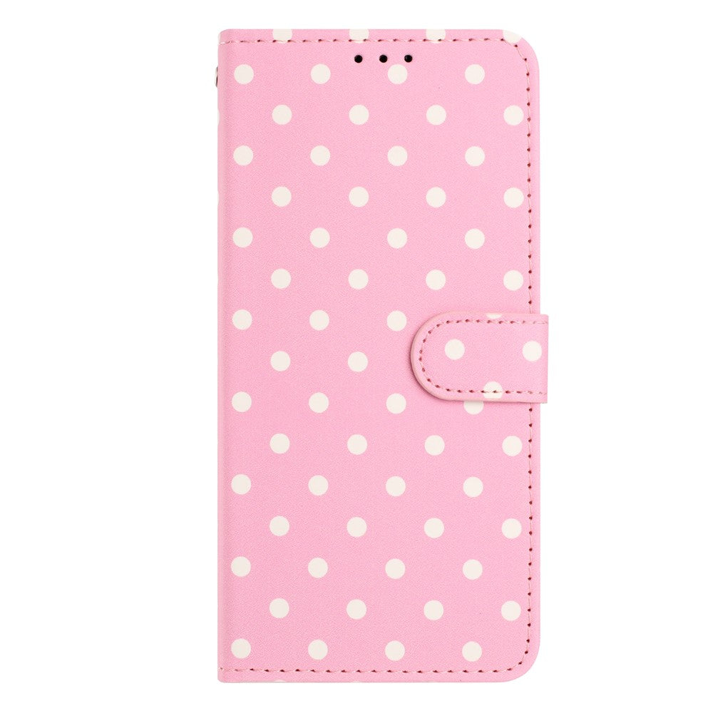 For Xiaomi 17 Pro Max Leather Case Polka Dot Pattern Wallet Stand Folio Phone Cover - Pink