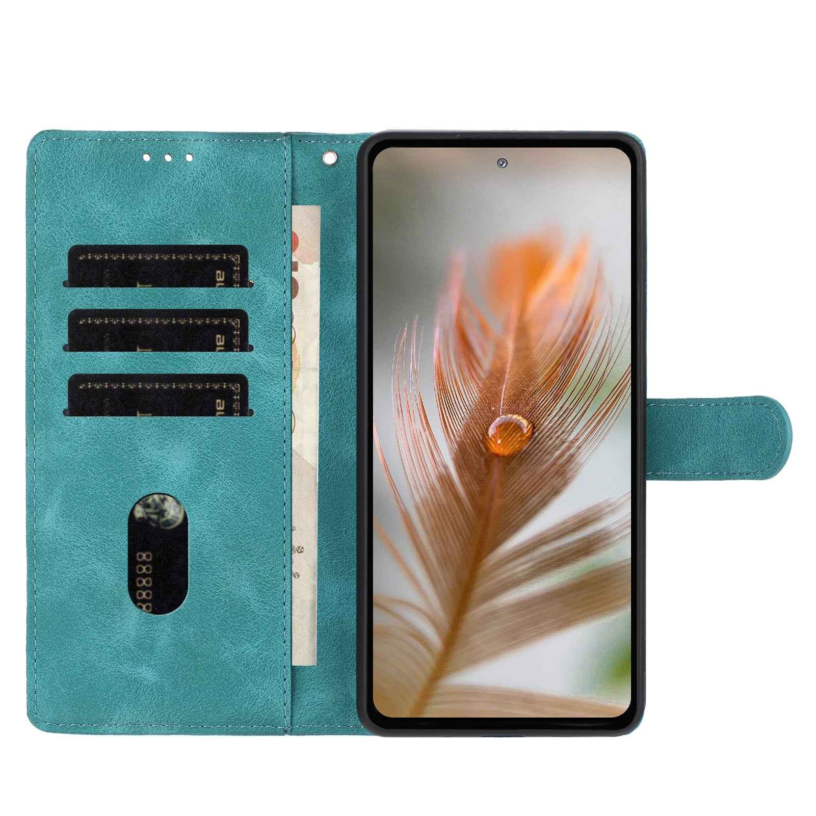 For Xiaomi 17 Pro Case Garden Imprinted PU Leather Wallet Phone Cover with Wrist Strap - Green