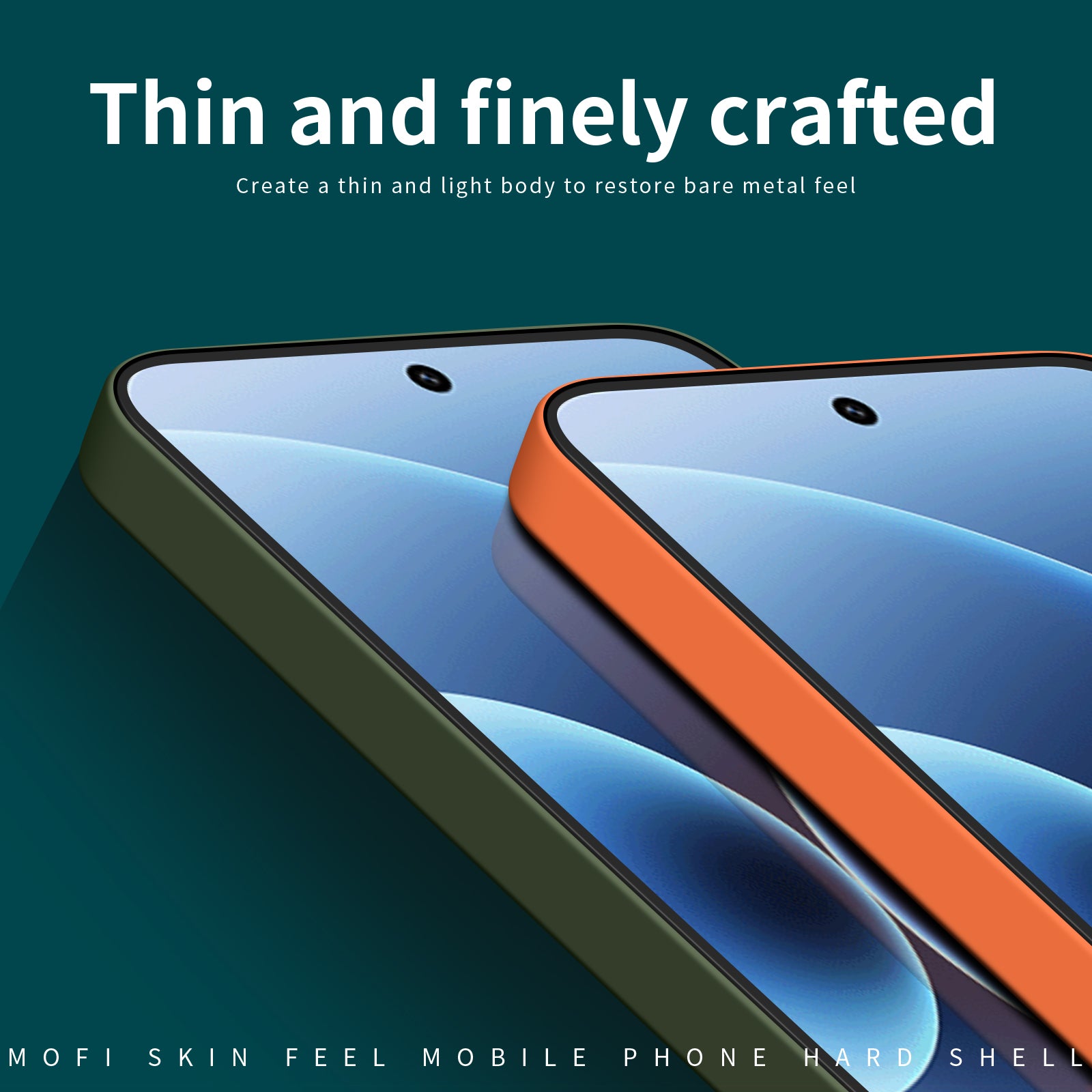 For Xiaomi 17 Pro Max Phone Case MOFI JK Qin Series Skin-Touch Matte Anti-fingerprint Back Cover - Orange