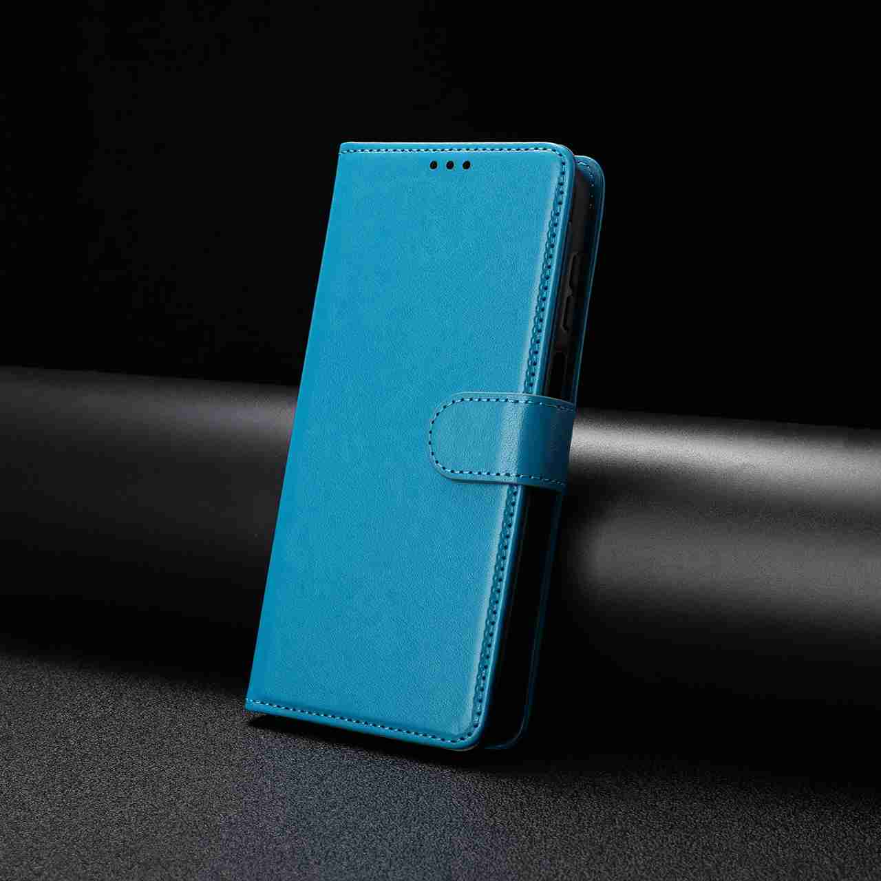 For Xiaomi 17 Pro Max Wallet Phone Case Stand PU Leather Folio Flip Cover with 8 Card Slot - Sky Blue