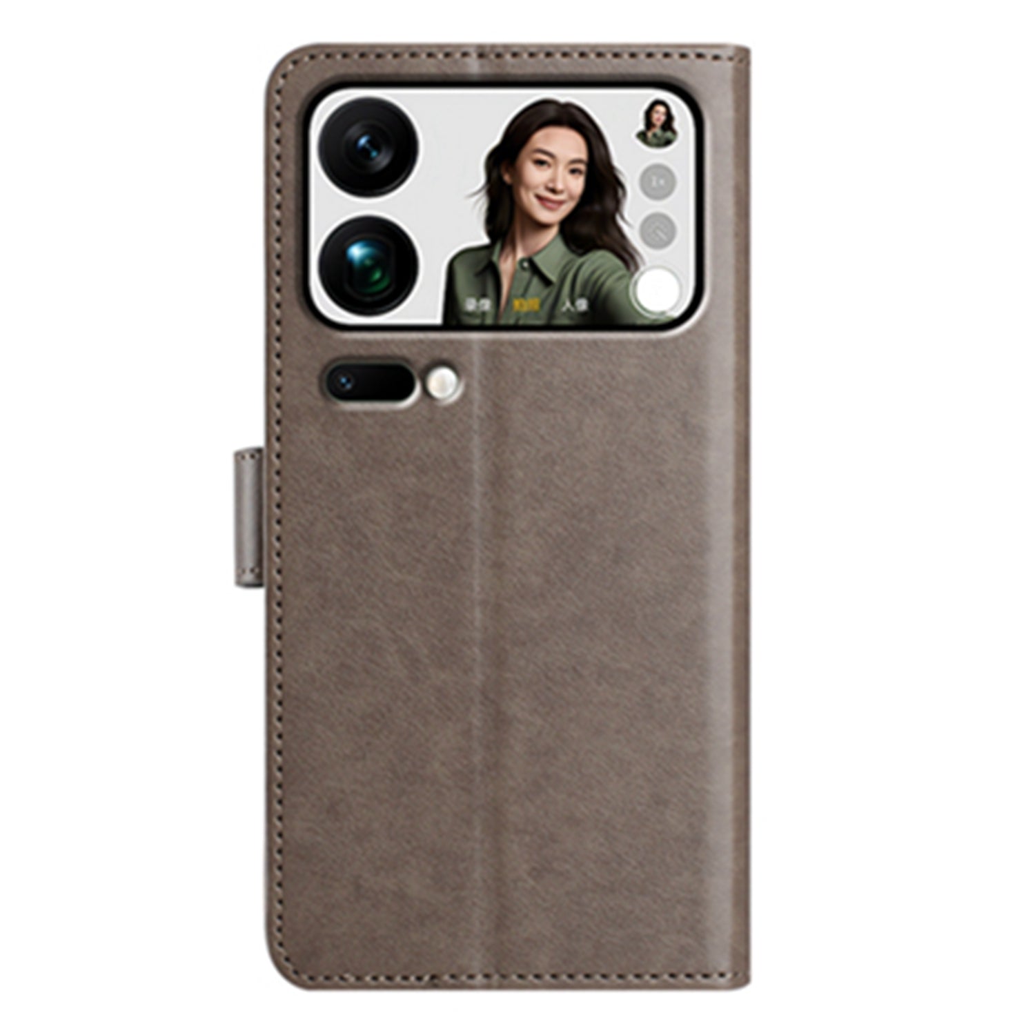 For Xiaomi 17 Pro Max Wallet Phone Case Stand PU Leather Folio Flip Cover with 8 Card Slot - Grey