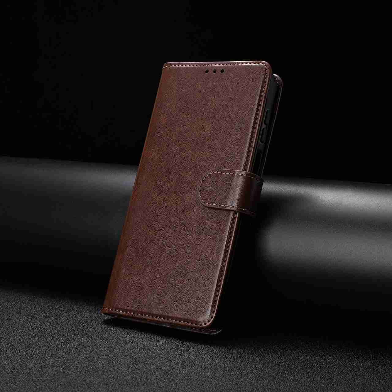 For Xiaomi 17 Pro Wallet Phone Case Stand PU Leather Folio Flip Cover with 8 Card Slot - Coffee