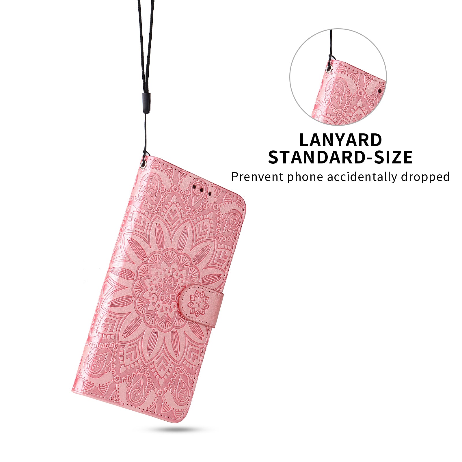 For vivo X300 Pro 5G Case Sunflower Imprint Leather Wallet Phone Cover - Pink