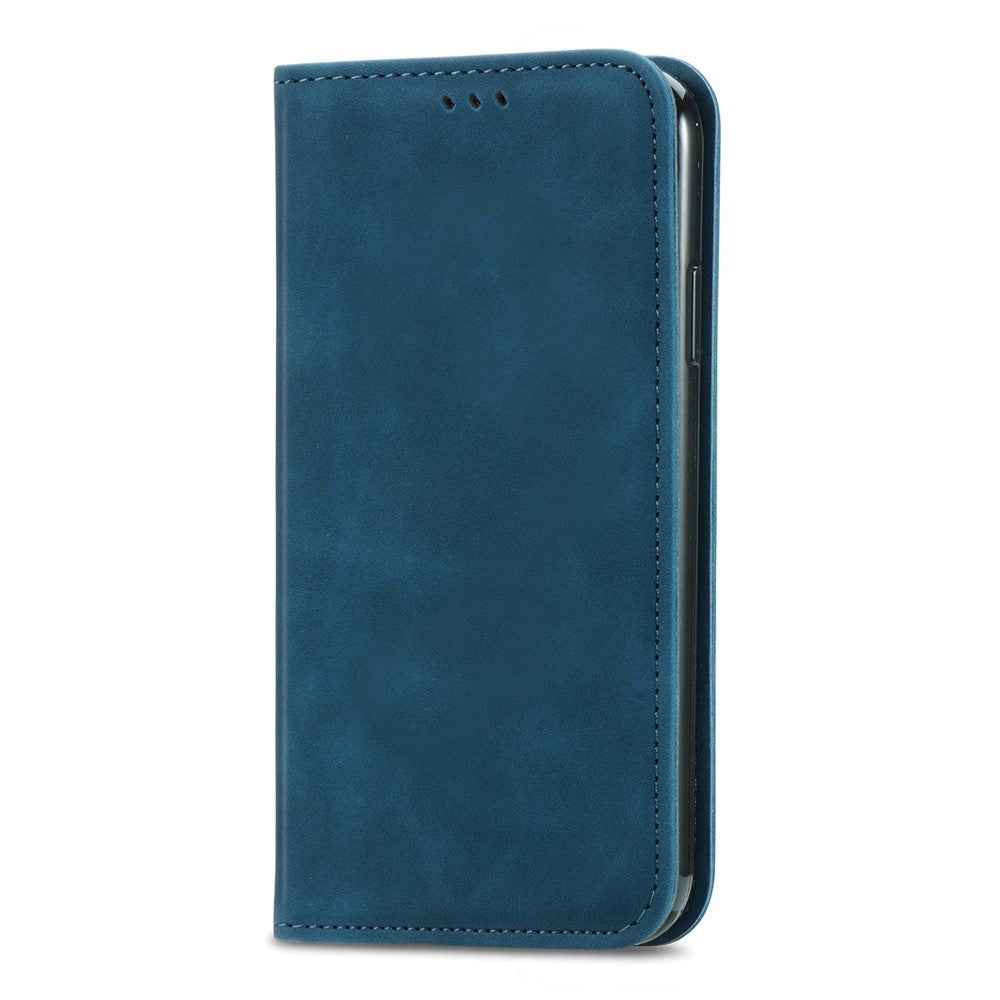 For Xiaomi 17 Pro Leather Case with Card Holder Magnetic Absorption Phone Cover - Dark Blue
