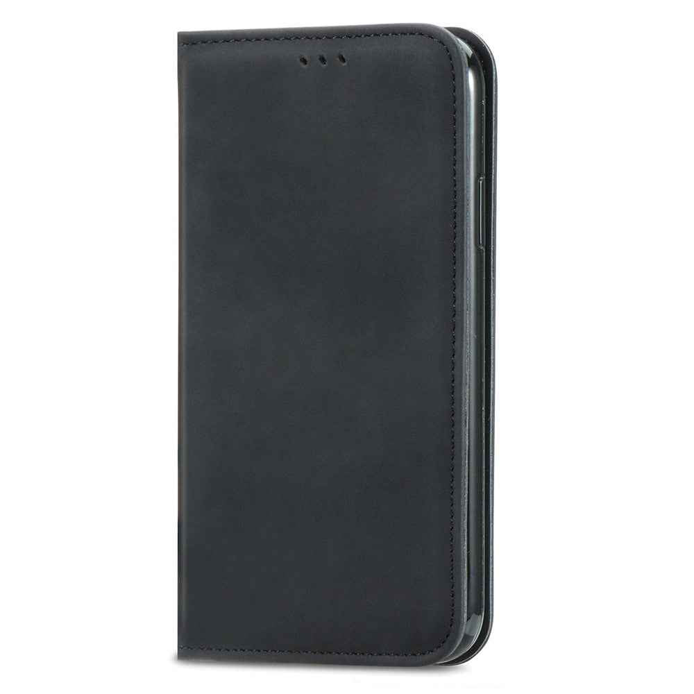 For Xiaomi 17 Pro Leather Case with Card Holder Magnetic Absorption Phone Cover - Black