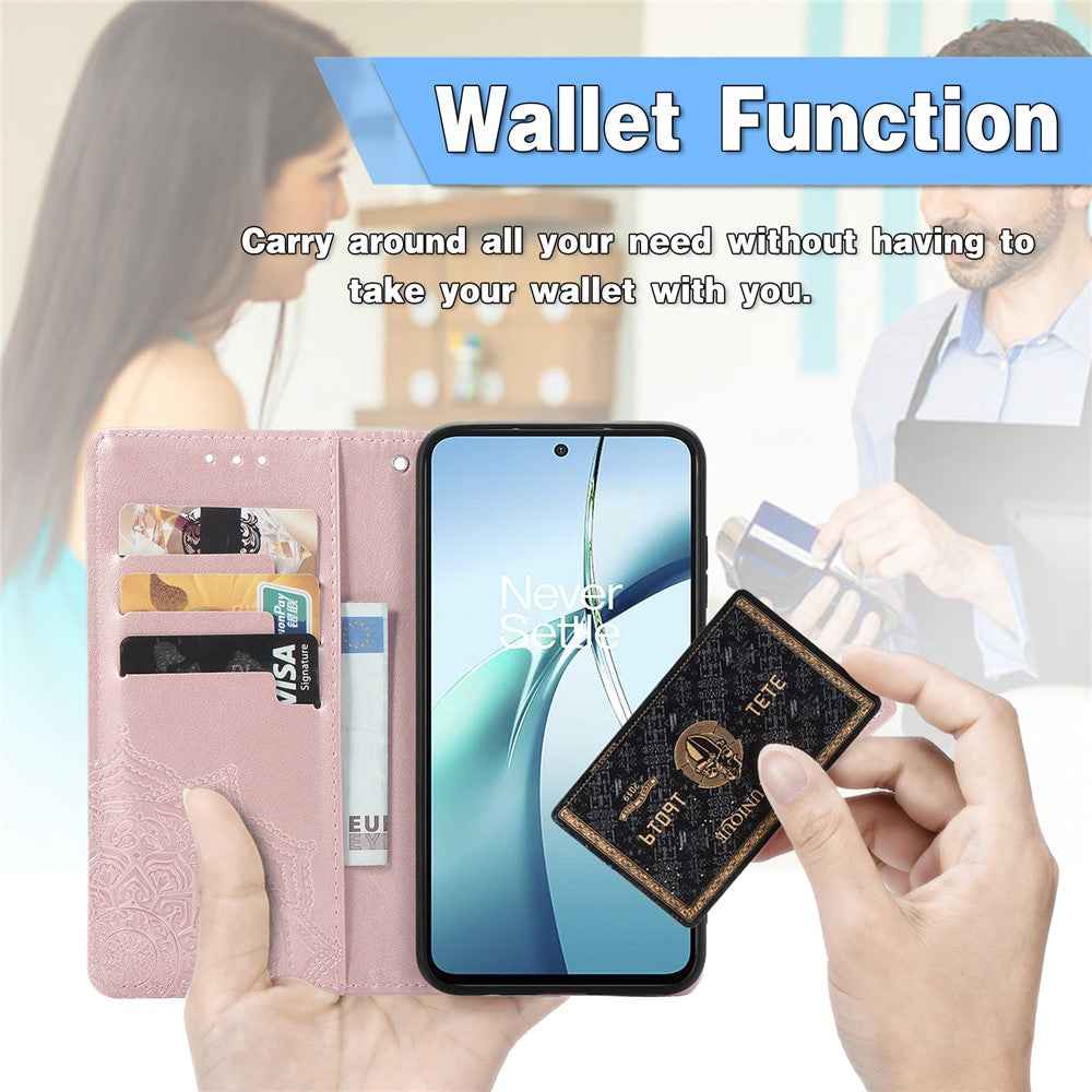 For Xiaomi 17 Pro Case Wallet Mandala Flower Leather Phone Cover Stand View - Rose Gold