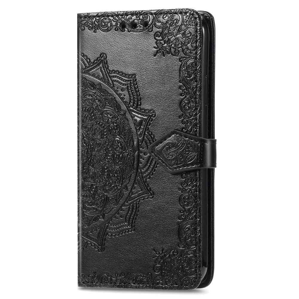 For Xiaomi 17 Pro Case Wallet Mandala Flower Leather Phone Cover Stand View - Black