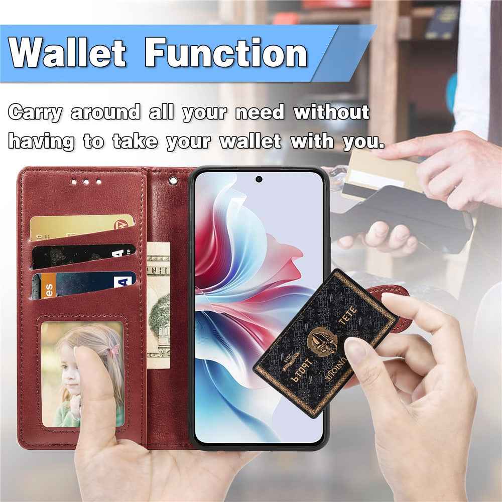 For Xiaomi 17 Pro Case Wallet Stand Leather Phone Cover with Wrist Strap - Red
