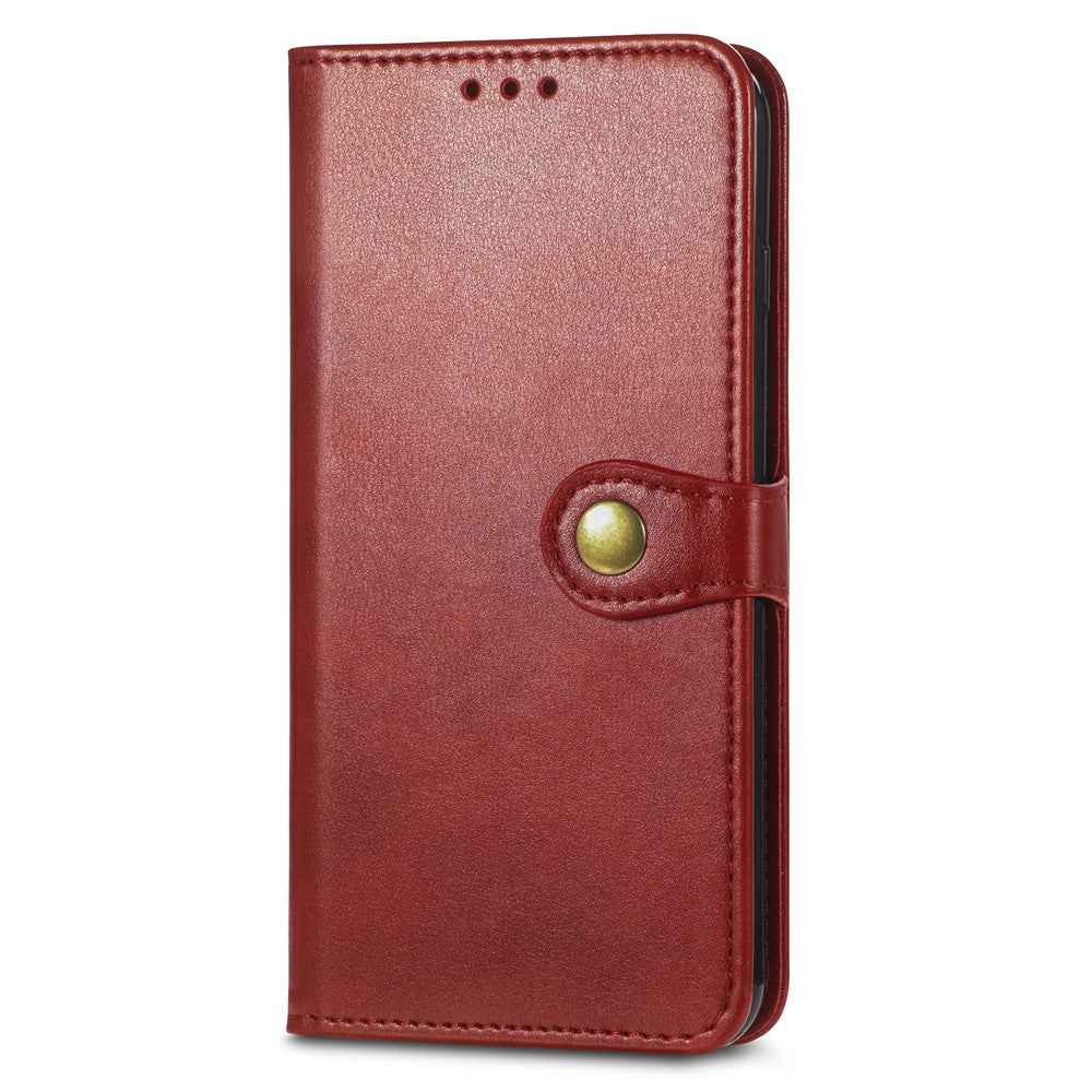 For Xiaomi 17 Pro Case Wallet Stand Leather Phone Cover with Wrist Strap - Red