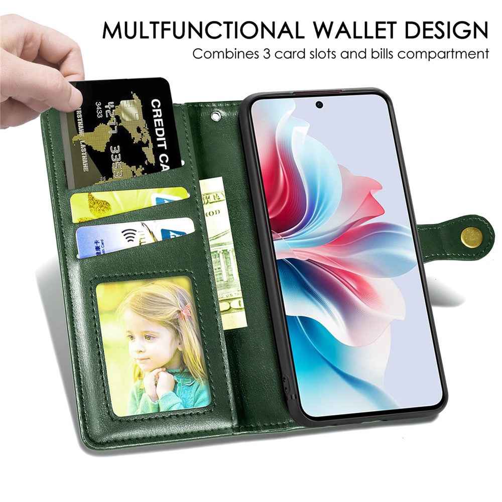 For Xiaomi 17 Pro Case Wallet Stand Leather Phone Cover with Wrist Strap - Green