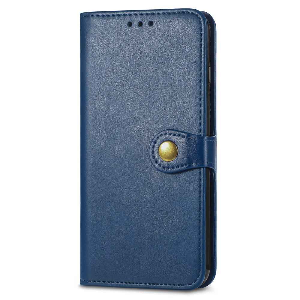For Xiaomi 17 Pro Case Wallet Stand Leather Phone Cover with Wrist Strap - Blue