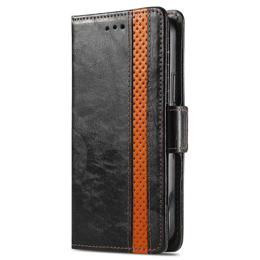 CASENEO For Xiaomi 17 Pro Phone Case PU Leather Cover Stand with RFID Blocking Wallet - Black