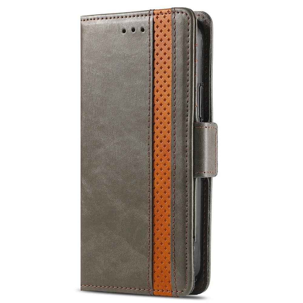 CASENEO For Xiaomi 17 Pro Phone Case PU Leather Cover Stand with RFID Blocking Wallet - Grey