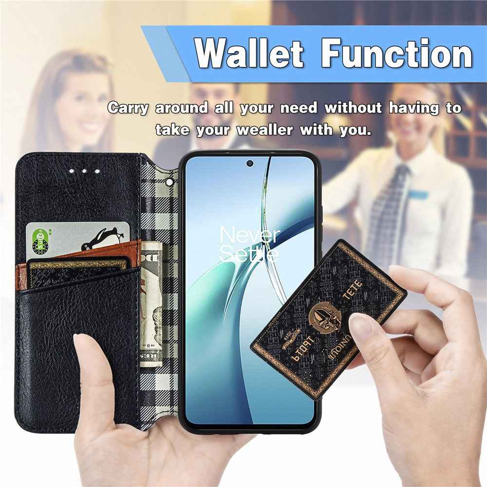 For Xiaomi 17 Pro Case Rhombus Imprint PU Leather Wallet Phone Cover - Black