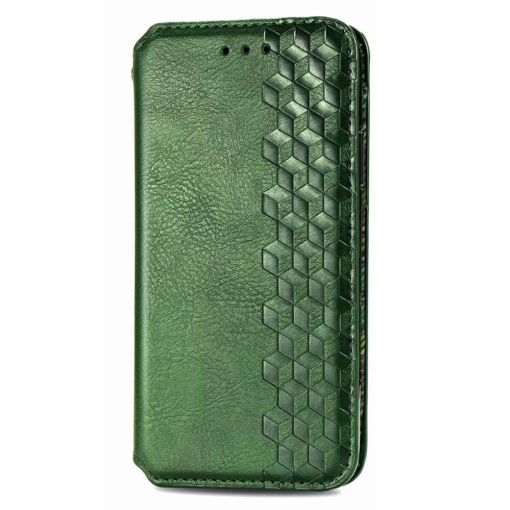 For Xiaomi 17 Pro Case Rhombus Imprint PU Leather Wallet Phone Cover - Green