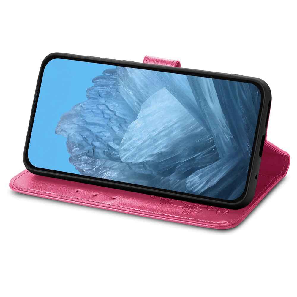 For Xiaomi 17 Pro Leather Case Four-Leaf Clover Wallet Phone Cover - Rose