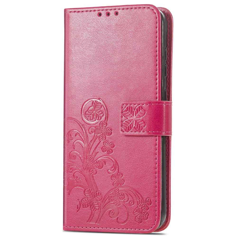 For Xiaomi 17 Pro Leather Case Four-Leaf Clover Wallet Phone Cover - Rose