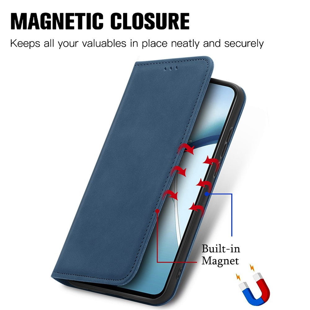 For Xiaomi 17 Pro Max Leather Case with Card Holder Magnetic Absorption Phone Cover - Dark Blue