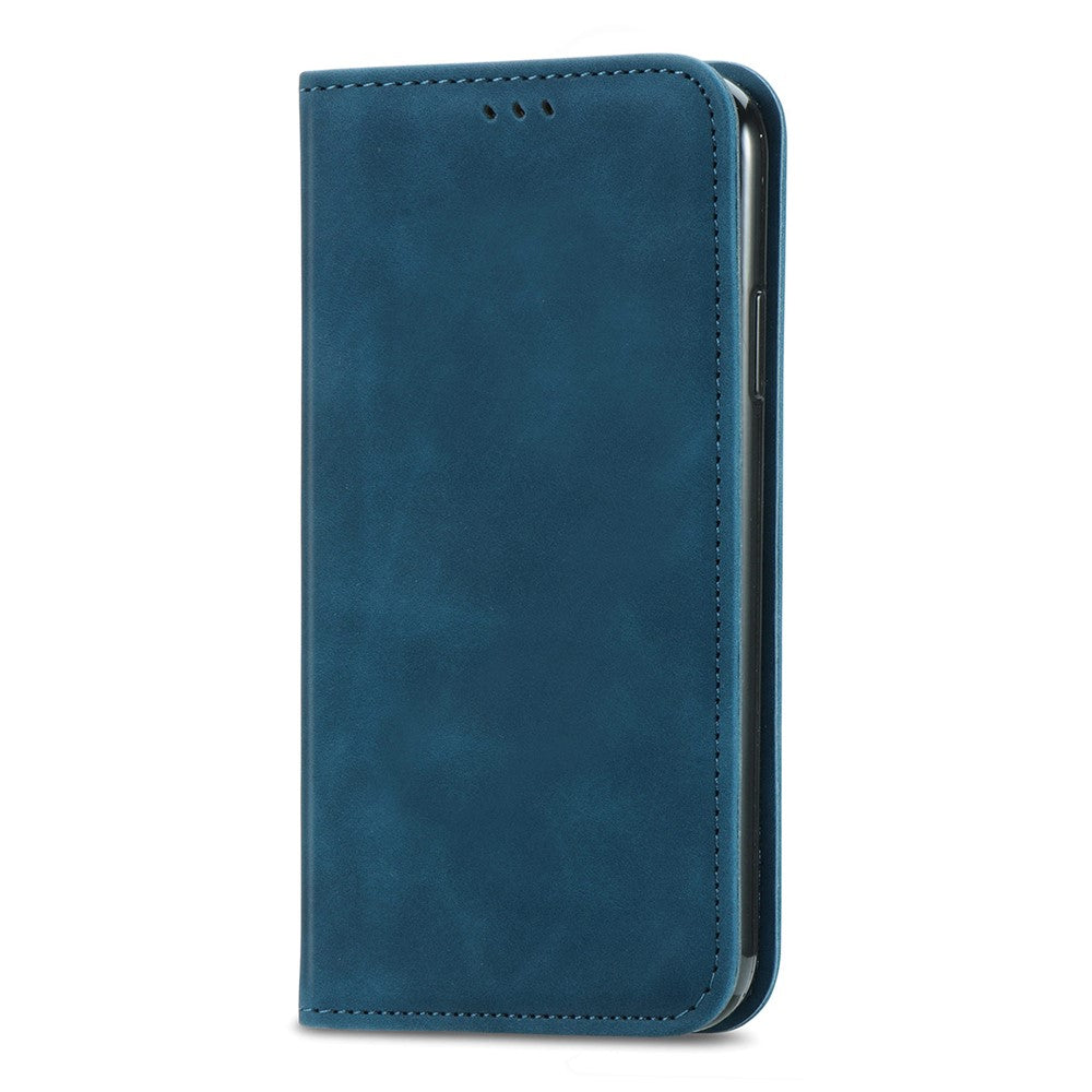 For Xiaomi 17 Pro Max Leather Case with Card Holder Magnetic Absorption Phone Cover - Dark Blue