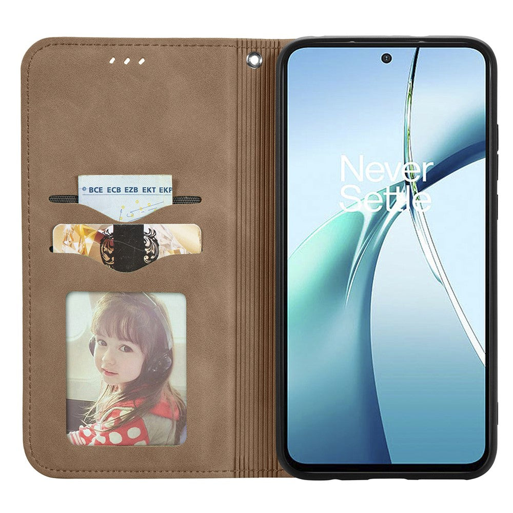 For Xiaomi 17 Pro Max Leather Case with Card Holder Magnetic Absorption Phone Cover - Brown