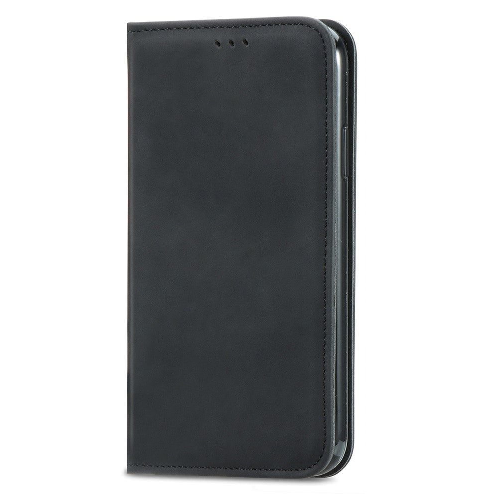 For Xiaomi 17 Pro Max Leather Case with Card Holder Magnetic Absorption Phone Cover - Black