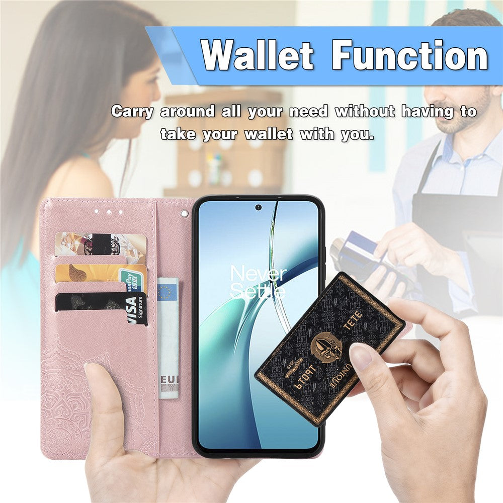 For Xiaomi 17 Pro Max Case Wallet Mandala Flower Leather Phone Cover Stand View - Rose Gold